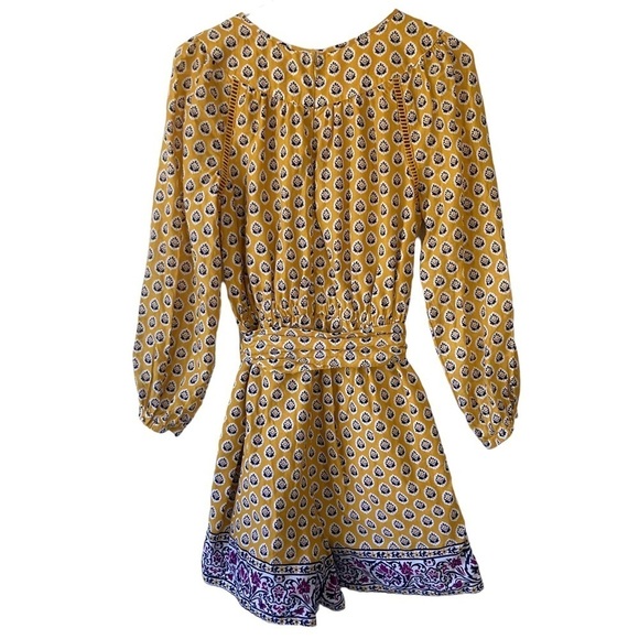 J. Crew Point Sur Romper Summer Paisley Yellow Size 4 - Picture 5 of 11